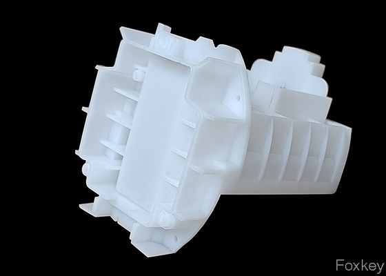 Complicated Injection Molded Plastic Parts PE / PP White Black Custom