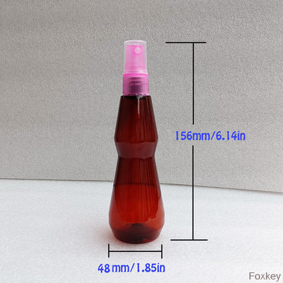 Cone amber 100ml Plastic Spray Bottle Mini Thin Waist 3OZ S Shape Printed