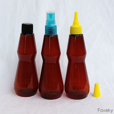 Miniature Condiment Cone Shape Bottle Printed 3oz 100ml Plastic Drip Bottle