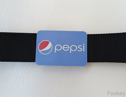 Ad Plastic Buckle Custom Made Belts Gift Logo Full Color Print Nylon Webbing Belt