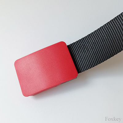 Promotion Nylon Plastic Buckle Belt Red Fu Gift Logo Print Midsize Buckle For Men