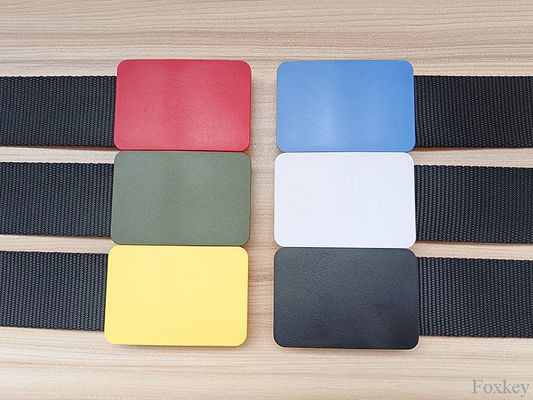 Plastic Colorful Adjustable Belt Buckles 2" x 3" With Logo Print Full Color