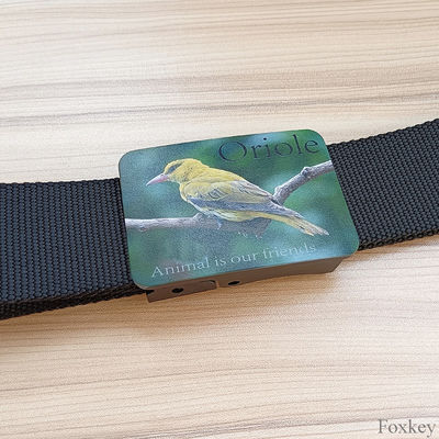 Nylon Webbing Adjustable Slide Belt Without Holes Gift Logo Full Color Printable