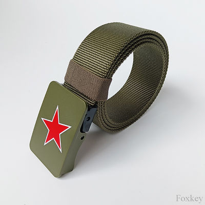Unique Men Nylon Waist Belt Personalized Printable Logo Print With Plastic Buckle