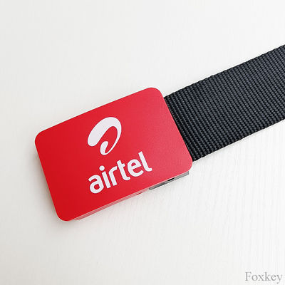 Custom Made Plastic Nylon Belt Buckle Logo Print Advertisement Give Away Gift