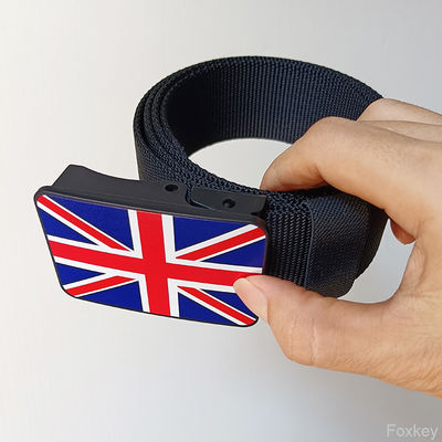 Souvenir Belt Plastic Buckle For Nylon Waist Webbing Gift National Flag Print