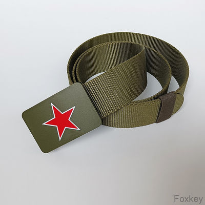 Personalized Logo Plastic Buckle Belt For Men Print Personalized Logo Promotion Gift Belt