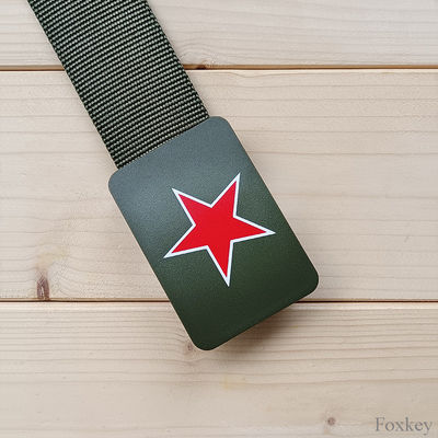Polyester Nylon Waist Belt Plastic Buckle Men Waist Belt Customized Print