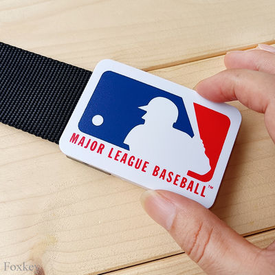 Polyester Nylon Waist Belt Plastic Buckle Men Waist Belt Customized Print